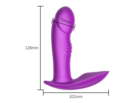 Wibrator analny majtkowy silikonowy B Series Fox USB z ogrzewaniem - 10