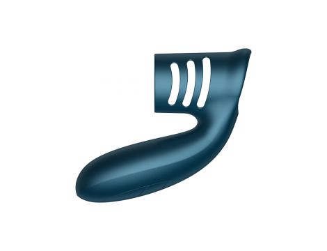 Pierścień wibracyjny silikonowy B Series Fox niebieski USB 7 trybów - 10