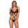 Body Megies Obsessive geometryczne koronkowe czarne S/M