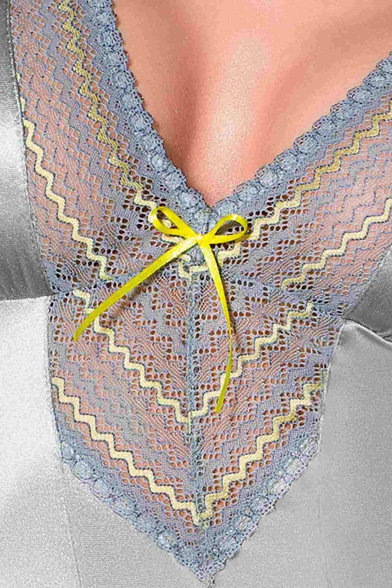 bielizna-avena body silver s/m - casmir