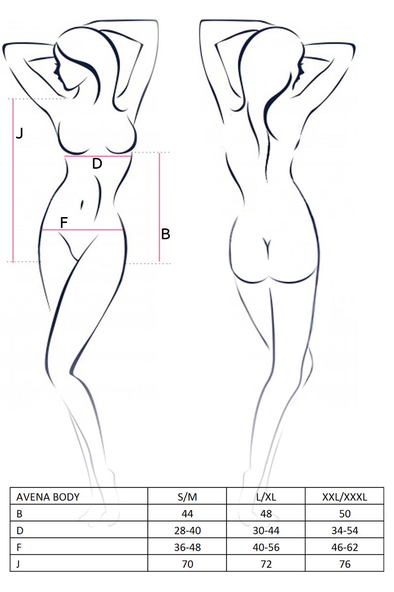 bielizna-avena body silver s/m - casmir