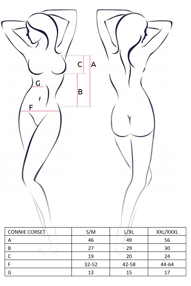 bielizna-connie corset cream s/m - casmir