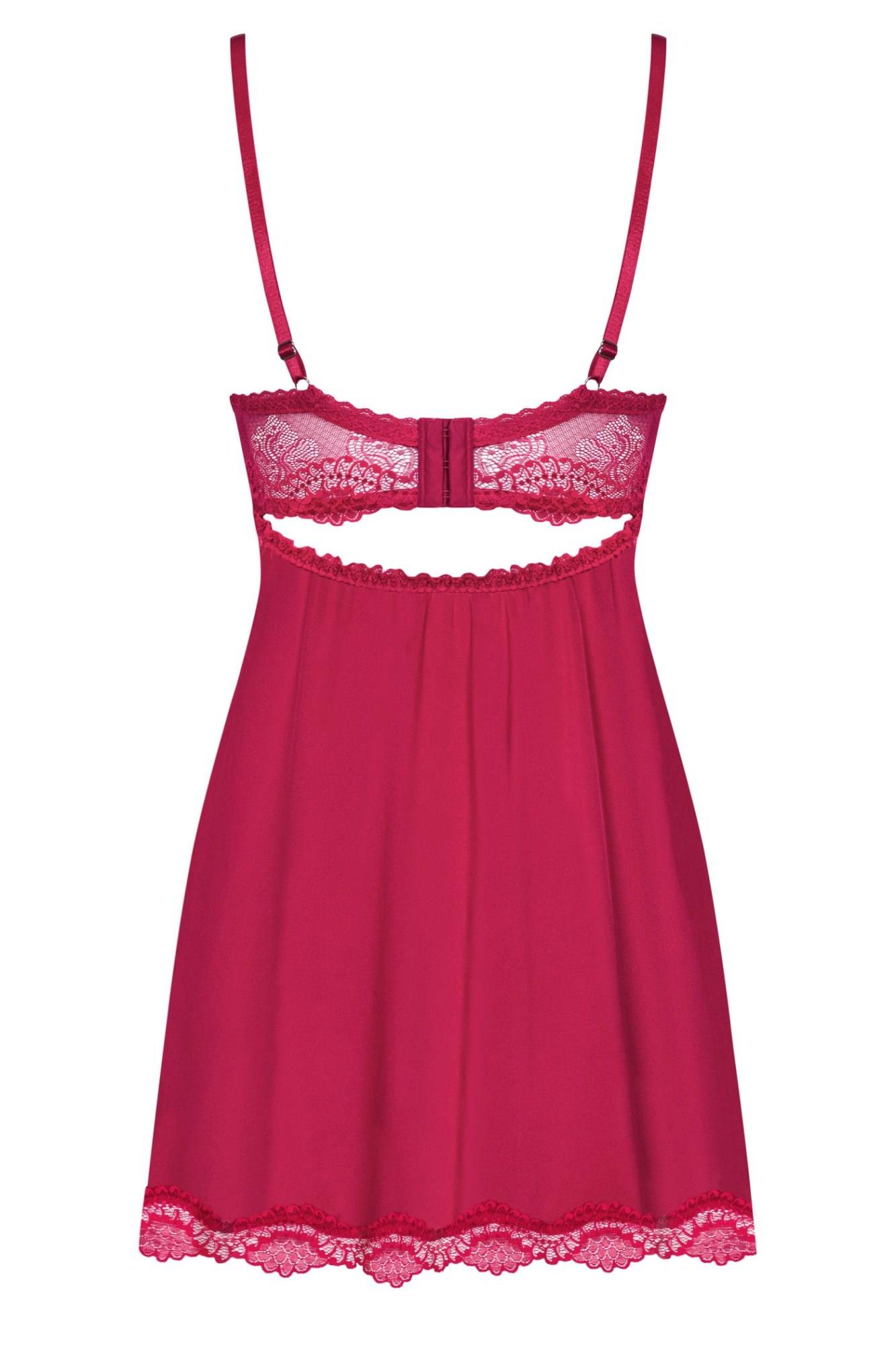 czerwona koszulka stringi komplet obsessive s/m