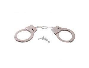 Kajdanki stalowe Toyz4lovers srebrne łańcuszek 7 cm