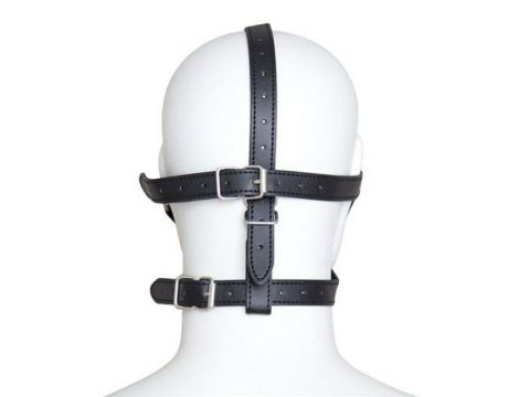 Uprząż do twarzy z maską i kneblem Toyz4lovers czarna - 3