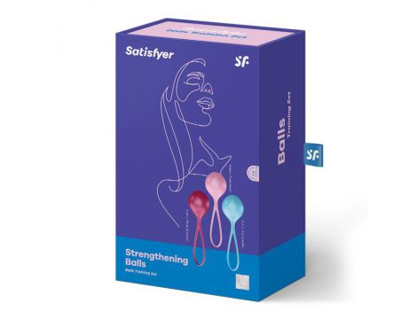 Zestaw kulek Satisfyer Balls C03 niebieska różowa czerwona