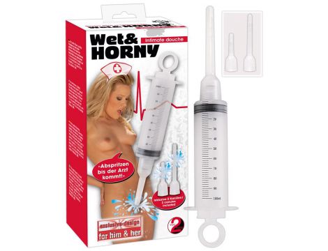 Prysznic intymny analny You2Toys Horny Shot z dwoma końcówkami 20 cm - 9