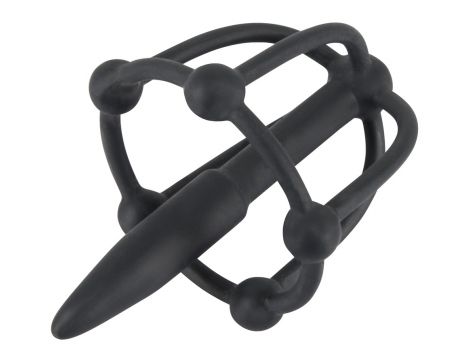 Plug penisa z klatką na żołądź Penisplug silikonowy 5,7 cm - 5