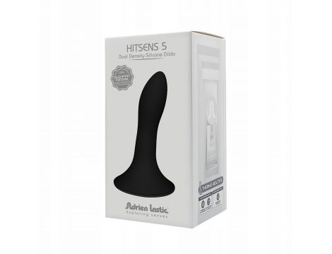 Super miękkie dildo analne Hitsens 5 Adrien Lastic czarny 13 cm - 2