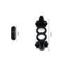 Podwójny pierścień erekcyjny wibracyjny Baile czarny silikonowy 15 cm - 4
