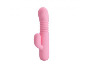 Wibrator Pretty Love Leopold silikonowy z pchaniem USB