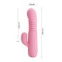 Wibrator Pretty Love Leopold silikonowy z pchaniem USB - 5