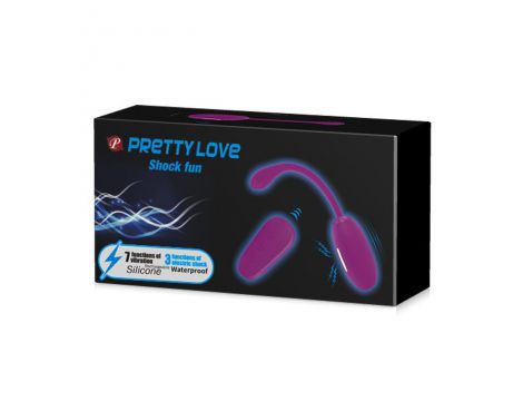 Bezprzewodowe wibrujące jajko silikonowe Pretty Love fioletowe z porażeniem - 6