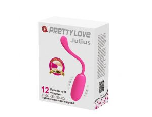 Bezprzewodowe wibrujące jajko Pretty Love Julius Egg różowe 12 funkcji