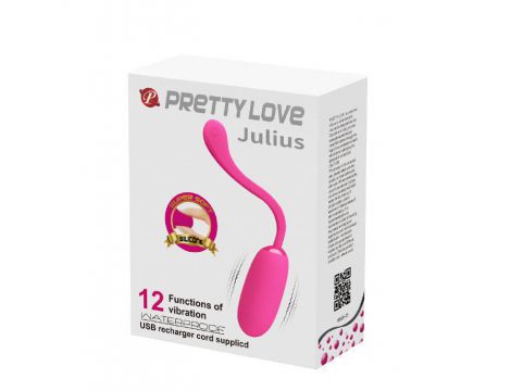 Bezprzewodowe wibrujące jajko Pretty Love Julius Egg różowe 12 funkcji