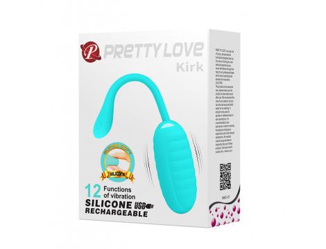 Wibrujące jajko bezprzewodowe Pretty Love Kirk niebieskie silikonowe