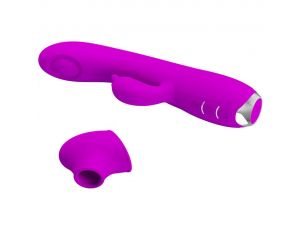 Wibrator króliczek pulsujący silikonowy Pretty Love Regina fioletowy USB