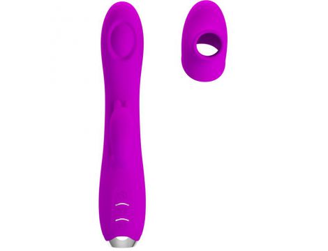 Wibrator króliczek pulsujący silikonowy Pretty Love Regina fioletowy USB - 2