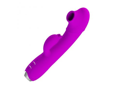Wibrator króliczek pulsujący silikonowy Pretty Love Regina fioletowy USB - 3