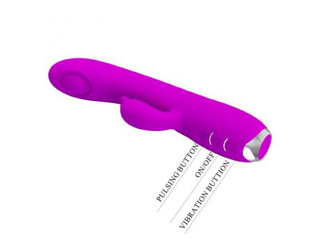 Wibrator króliczek pulsujący silikonowy Pretty Love Regina fioletowy USB - 5