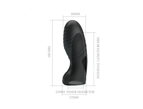 Wibrująca silikonowa nakładka na palec Pretty Love Alan 23mm - 5
