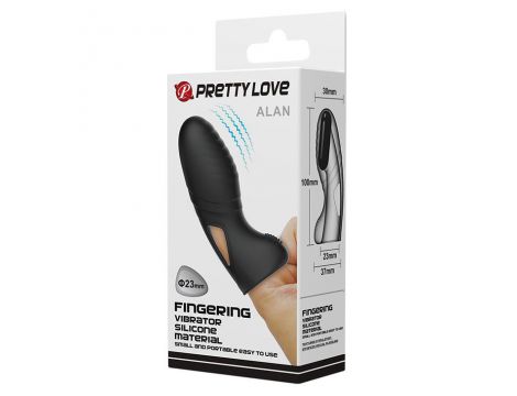 Wibrująca silikonowa nakładka na palec Pretty Love Alan 23mm - 8