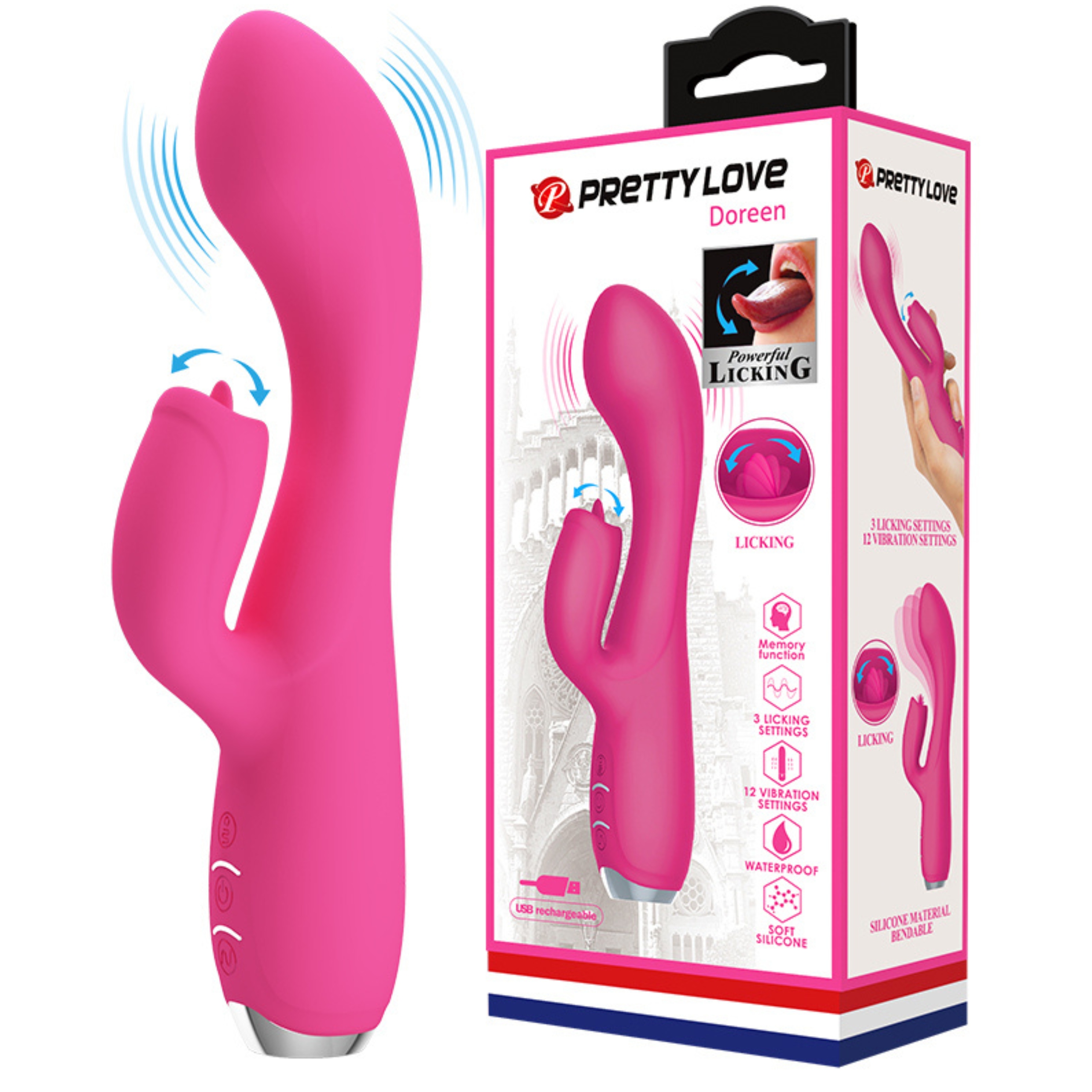 kiwający główką wibrator punkt g łechtaczka 19cm