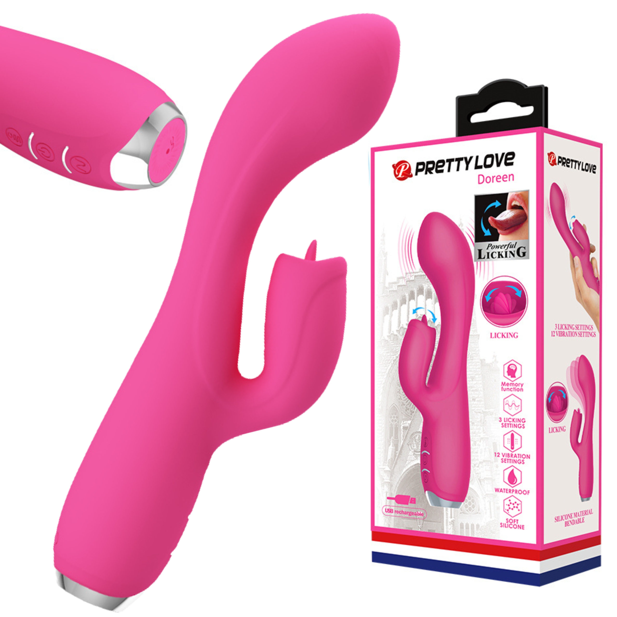 kiwający główką wibrator punkt g łechtaczka 19cm