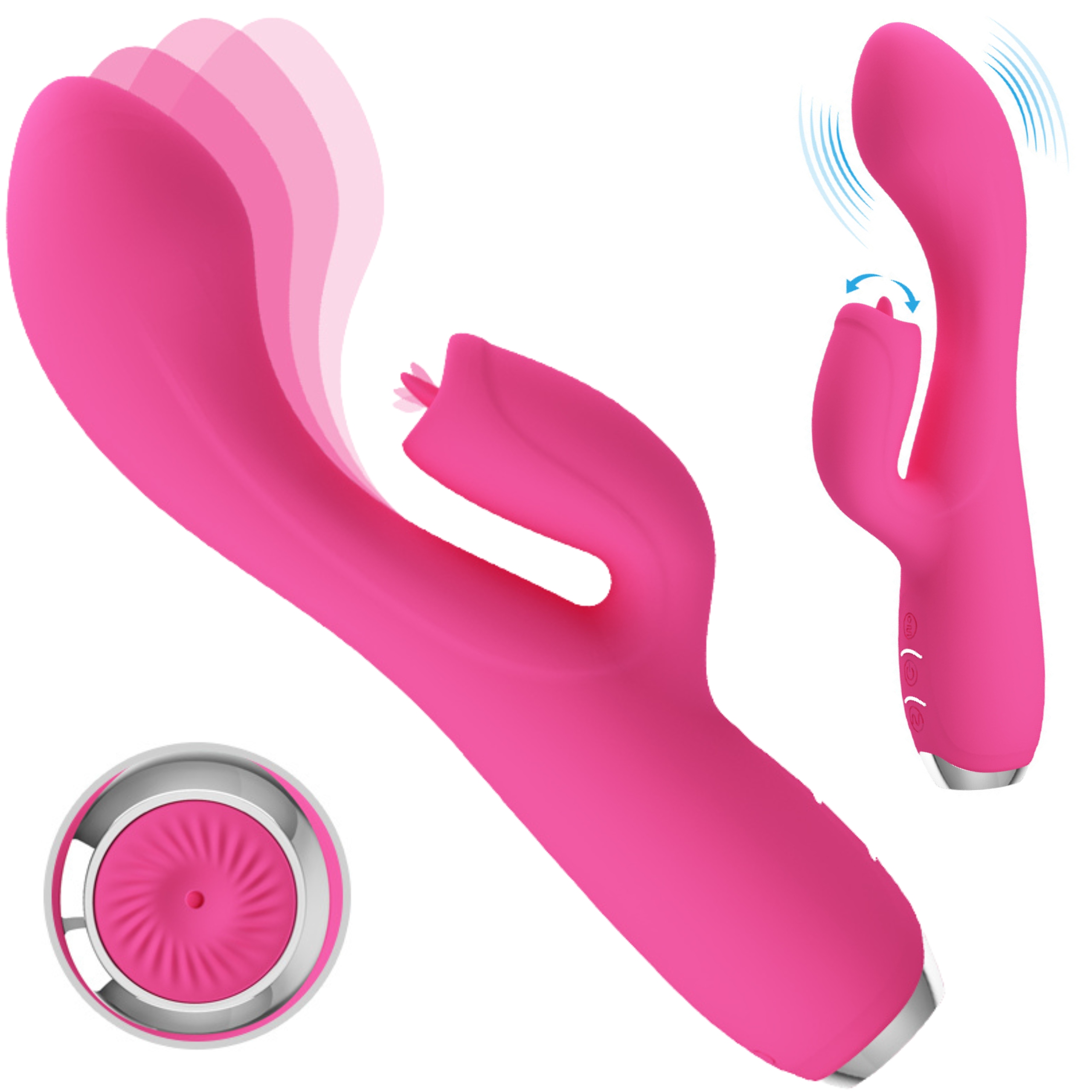 kiwający główką wibrator punkt g łechtaczka 19cm