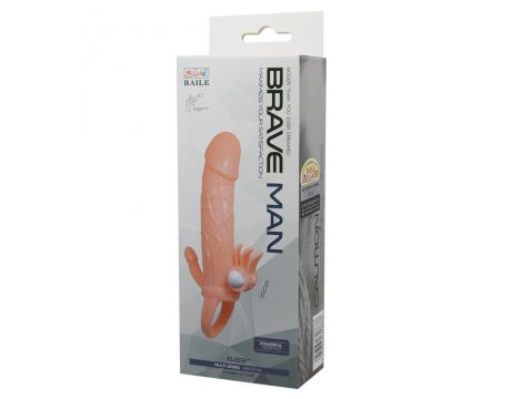 Przedłużka wibrująca Baile Brave Man Skin 17 cm - 6