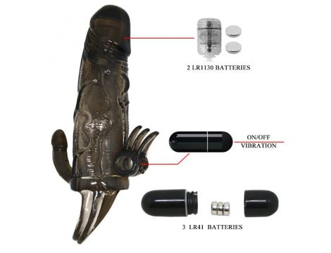 Przedłużka wibrująca Baile Brave Man Smoke 17 cm - 5