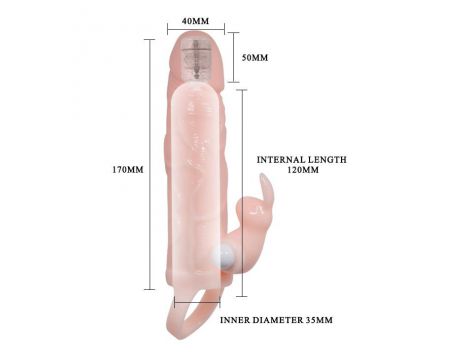 Przedłużka wibrująca wielostopniowa Baile Brave Man Skin 15 cm - 3