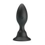 Wibrujący korek analny silikonowy czarny Pretty Love z przyssawką - 2