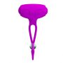 Wibrujące zaciski na sutki Pretty Love Bancroft fioletowe silikonowe 5 cm - 5