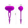 Wibrujące zaciski na sutki Pretty Love Bancroft fioletowe silikonowe 5 cm - 6