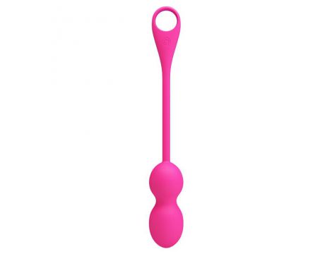 Wibrujące kulki Kegla Pretty Love Elvira różowe z aplikacją - 2