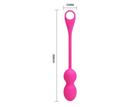 Wibrujące kulki Kegla Pretty Love Elvira różowe z aplikacją - 4