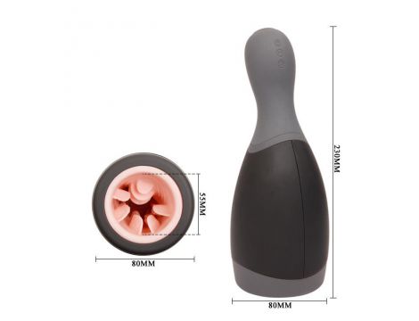 Wibrujący masturbator Pretty Love Deep Pleasure silikonowy 23 cm USB - 4