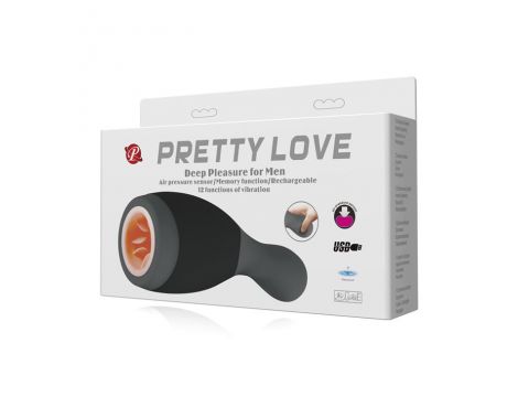 Wibrujący masturbator Pretty Love Deep Pleasure silikonowy 23 cm USB - 7