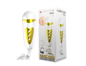 Masturbator wagina Pretty Love Sally 12 wibracji cyber skóra 23 cm USB