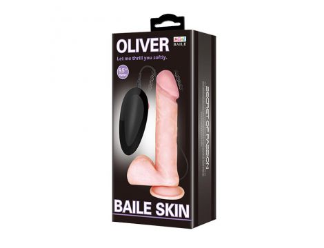 Dildo realistyczne Baile Oliver cyberskóra 24 cm z przyssawką - 2
