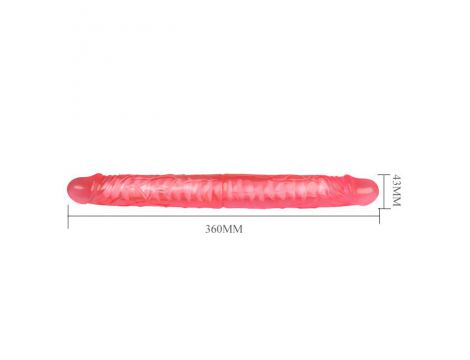Podwójne dildo Baile twarde grube 36 cm - 5