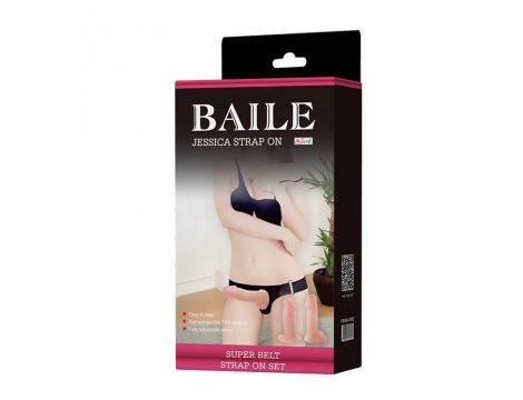 Strap-on Baile Jessica z dwoma realistycznymi dildami - 7