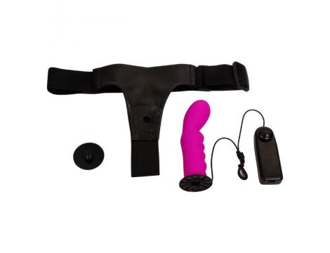 Strapon wibrujący silikonowy Baile z uprzężą Ultra Harness - 4