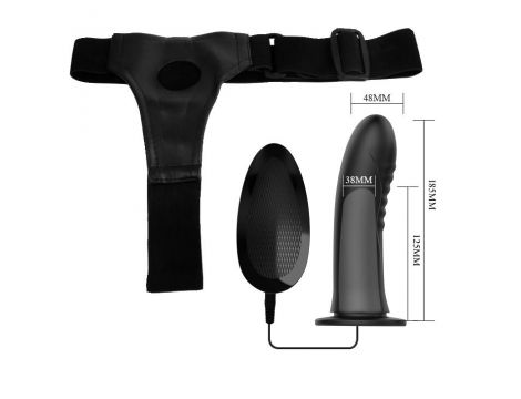 Wibrujący strapon regulowany Pretty Love Myron 18 cm - 5