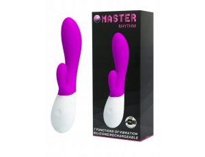 Wibrator z masażerem łechtaczki 2 silniki 19cm usb
