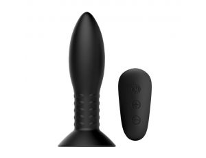 Wibrujący korek analny z obracającymi się koralikami Mr Play