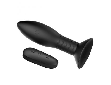 Wibrujący korek analny z obracającymi się koralikami Mr Play - 2