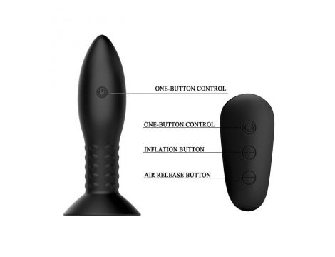 Wibrujący korek analny z obracającymi się koralikami Mr Play - 4