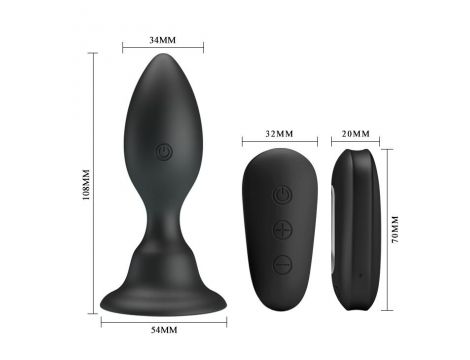 Korek analny wibrujący Mr Play 12 trybów z pilotem wodoodporny - 3
